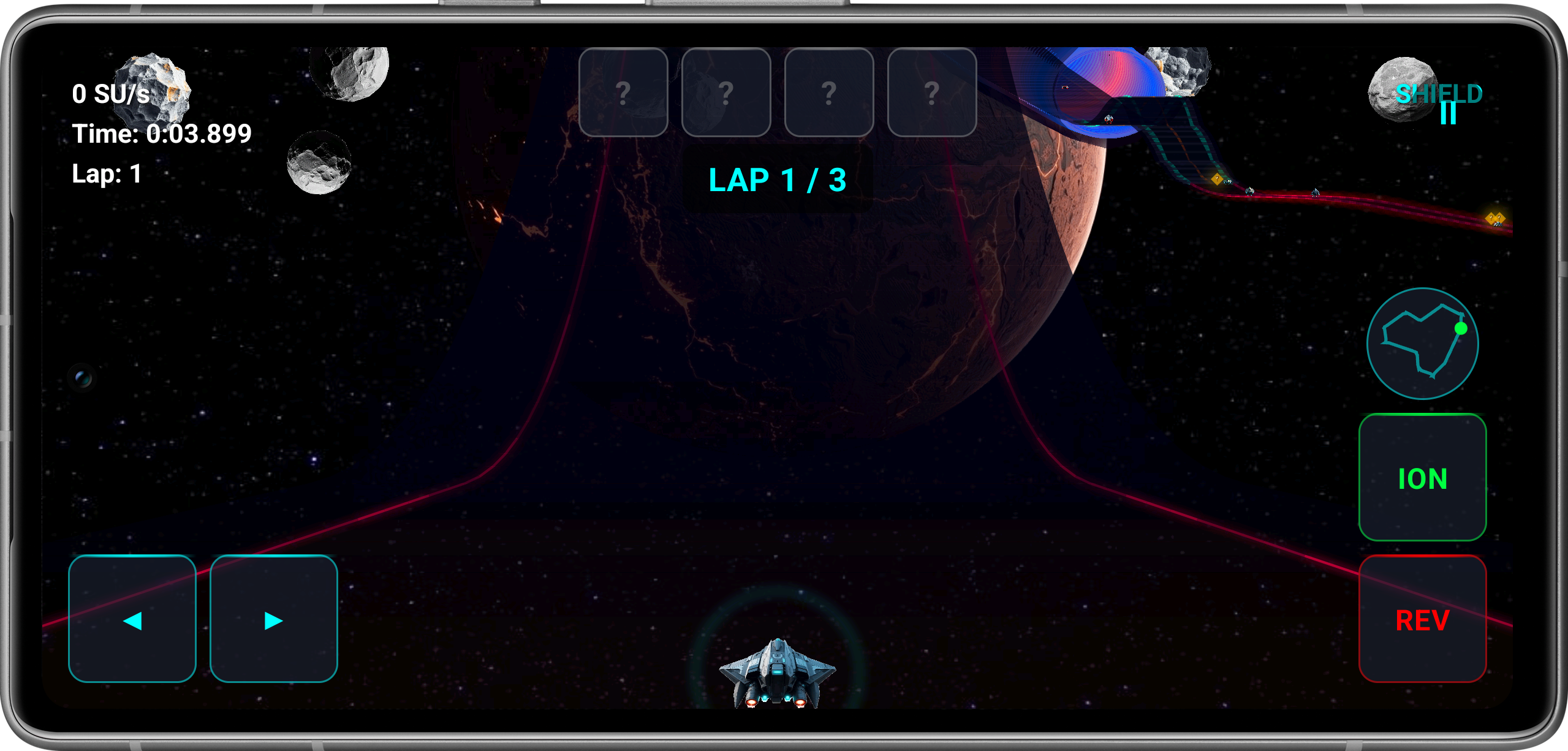 Space Race Gameplay - Weltraum-Rennen