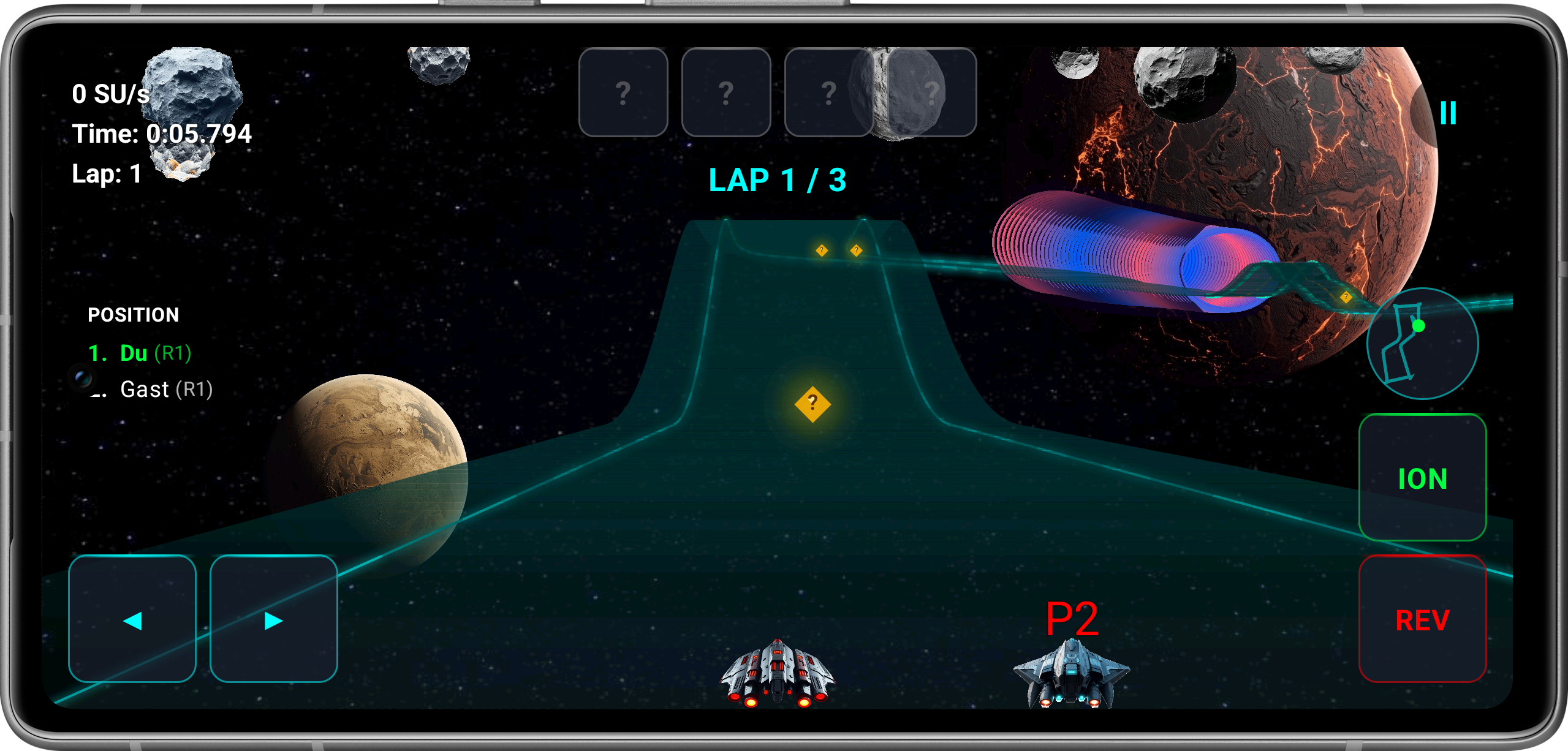 Space Race Multiplayer Rennen